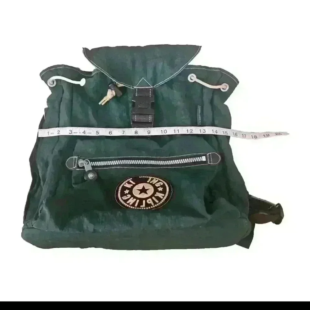 Kipling Vintage Green Nylon Backpack